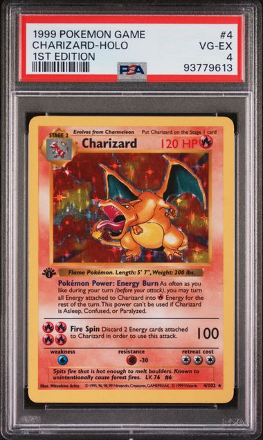 1999 POKEMON GAME #4 CHARIZARD-HOLO 1ST EDITION